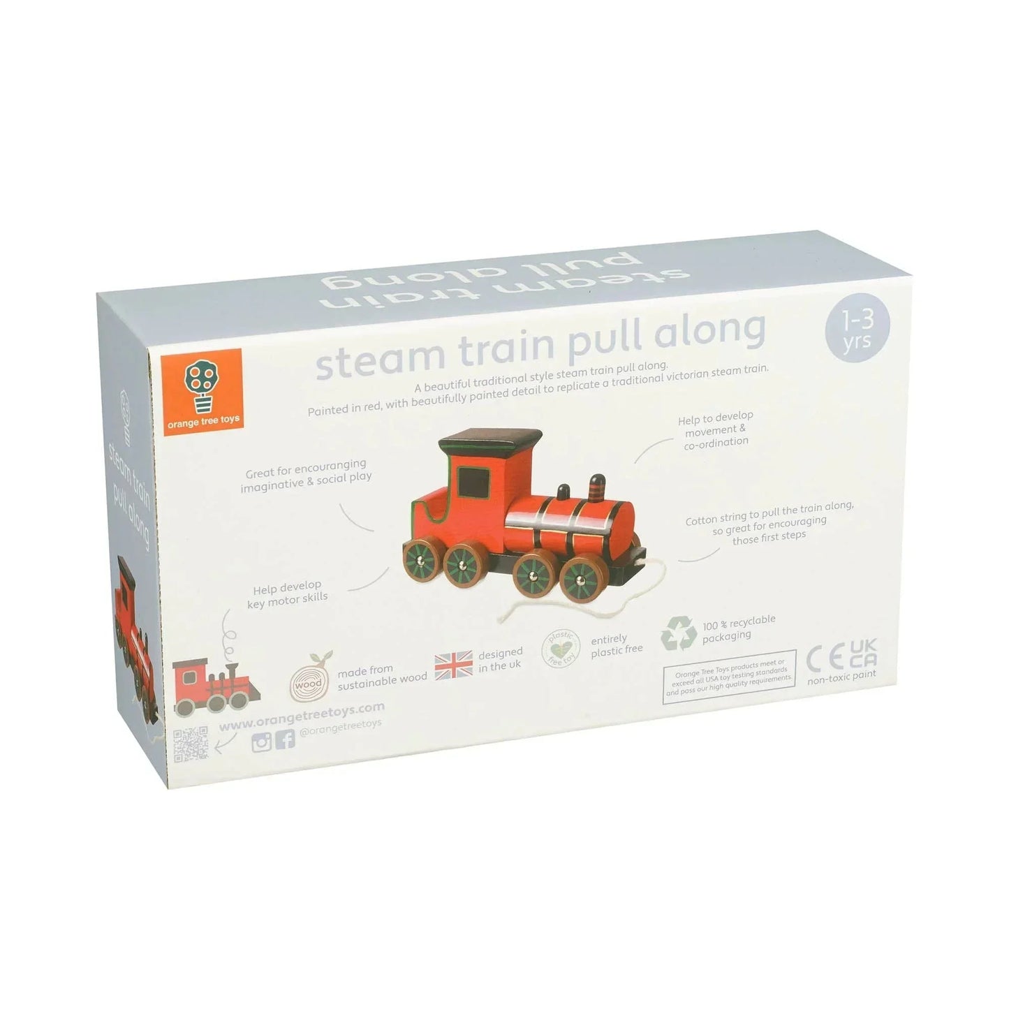 Train à Tirer en Bois – Locomotive Classique