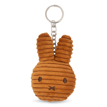 Porte-clés Miffy Plat en Velours Côtelé Éco – Cinnamon – 10 cm