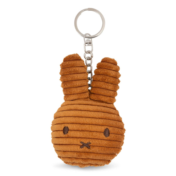 Porte-clés Miffy Plat en Velours Côtelé Éco – Cinnamon – 10 cm