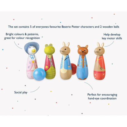 Peter Rabbit™ – Jeu de Quilles en Bois pour Enfants